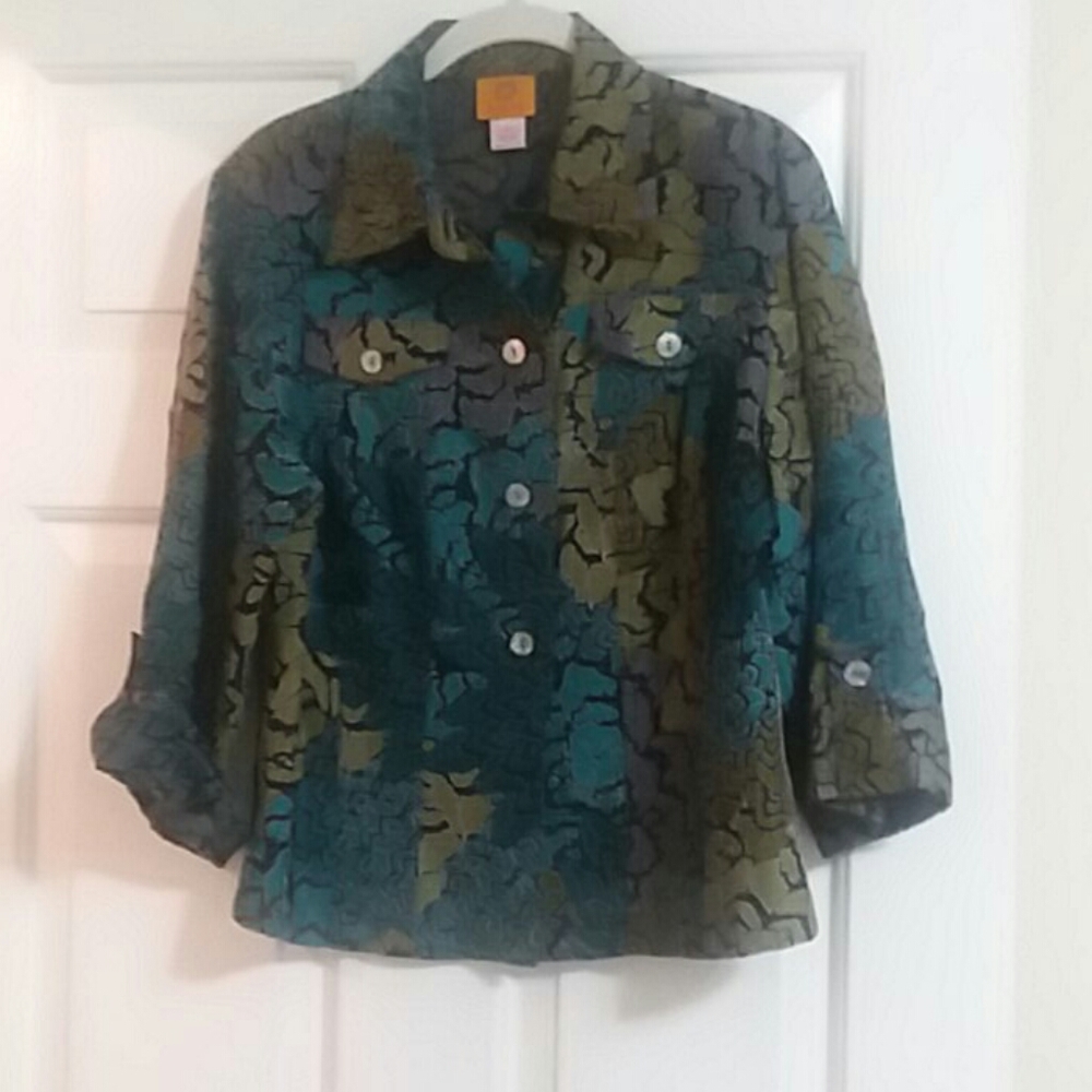 Ruby Rd burn out blouse